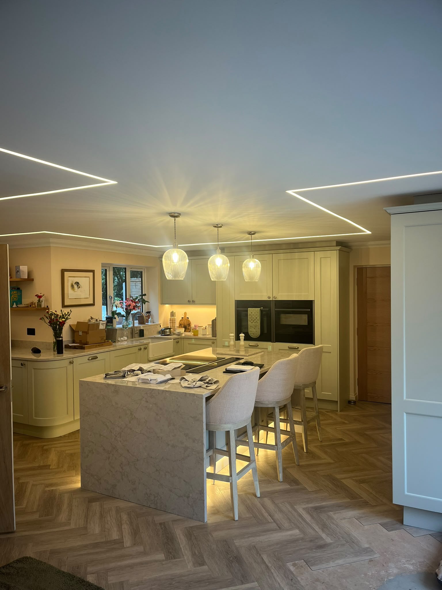 OM Electrical Solutions lighting project Norwich — on